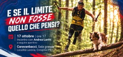 L’atleta paralimpico e alpinista racconterà la sua esperienza sabato 17 ottobre