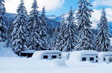 Ponte dell'Immacolata sulle dolomiti di Sesto