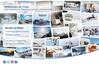 Truma homepage in a new design
