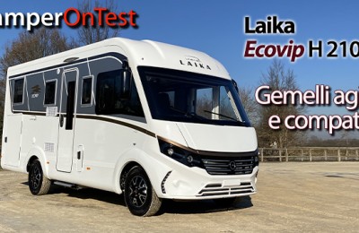 Laika Ecovip H 2109: motorhome compatto (solo6.6 m), con letti gemelli, garage e doppio pavimento