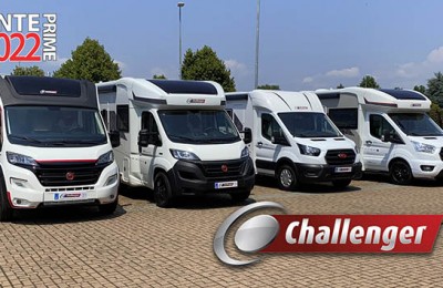 Anteprime 2022 - Challenger: ecco il 240, salotto su ruote con doppio ingresso, garage e spogliatoio