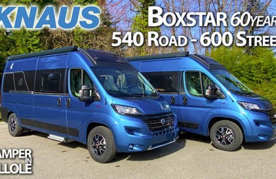 Knaus BoxStar 540 Road e 600 Street 60years: a confronto due van super equipaggiati e in abito elegante