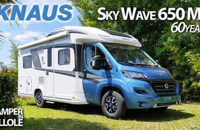 Knaus Sky Wave 650 MF 60 Years - Look inconfondibile, dotazione completa e comodo letto alla francese