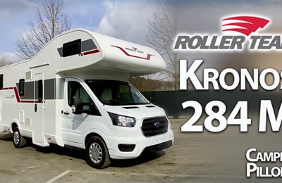 Roller Team Kronos 284 M - Un mansardato spazioso, ben accessoriato, con letti gemelli in coda e garage