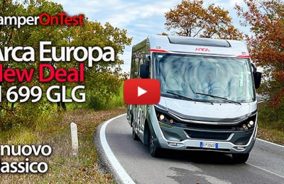 Arca Europa New Deal H699 GLG - il nuovo classico motorhome Arca: eleganza, telaio AL-KO e doppio pavimento