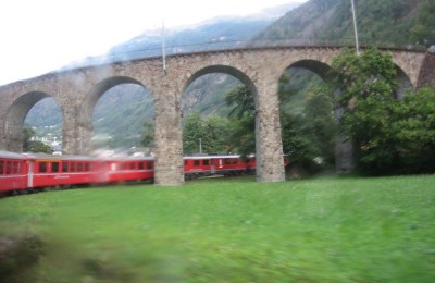 Il trenino rosso del Bernina in camper