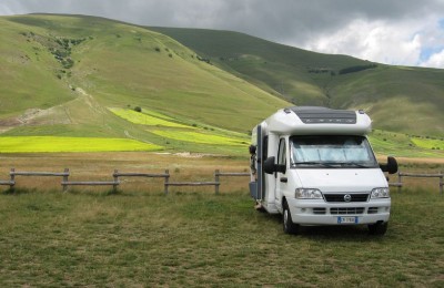Castelluccio di Norcia in camper