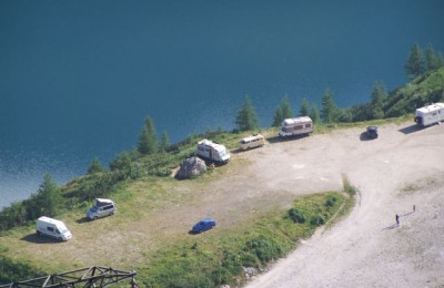 Area di sosta a Passo Fedaia