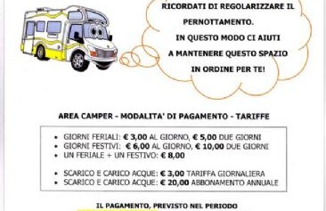 Parcheggio con camper service