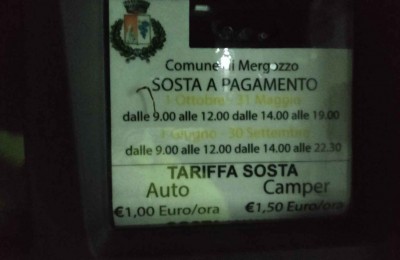 Parcheggio camper