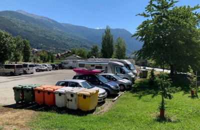 Parcheggio camper area sportiva