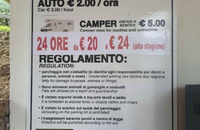 Area sosta camper Paradiso