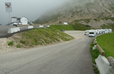 Area di sosta a Passo Pordoi