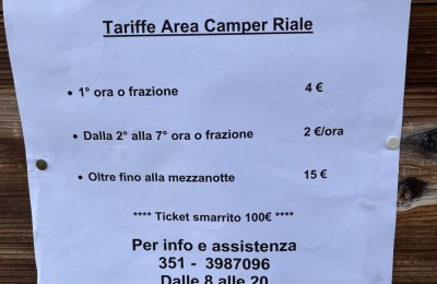 Area camper Riale