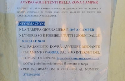 Area sosta camper Rapone