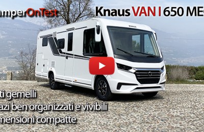 Knaus VAN I 650 MEG: motorhome compatto con letti gemelli e spazi interni ben organizzati e vivibili
