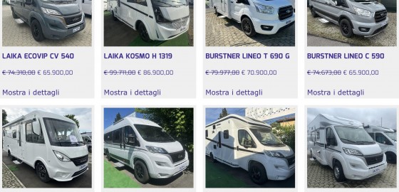 Fino a 10.000 euro di sconto sui camper nuovi!