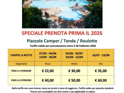 Speciale 'Prenota prima il 2026'