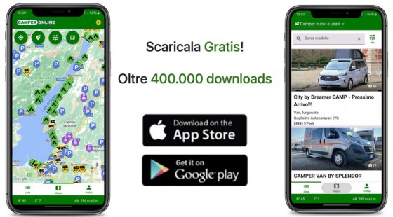 L’app di CamperOnLine