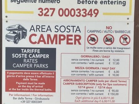 Area camper Parco Naturale 