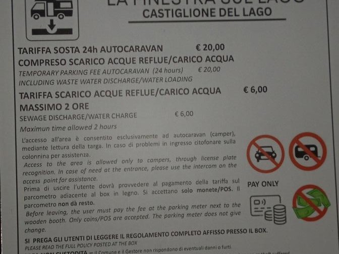 Area camper La Finestra sul lago